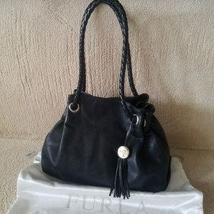 SOLD Furla Soft Leather Black Shoulder Bag